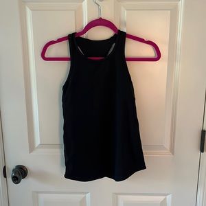 Lululemon Women's Black Running Top (Size:4)